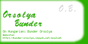 orsolya bunder business card